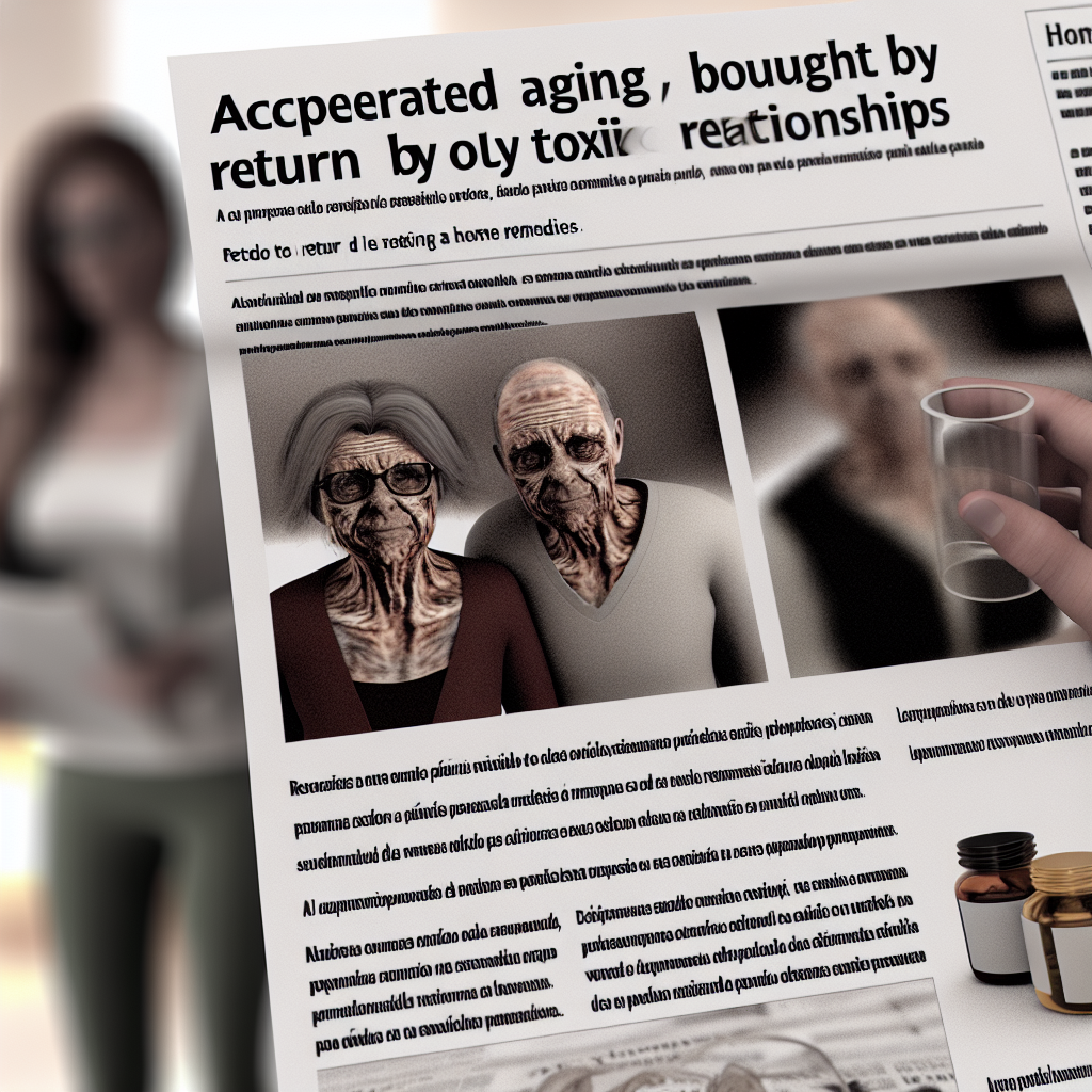 El envejecimiento acelerado por relaciones tóxicas: ¿Deberíamos volver a los remedios caseros?