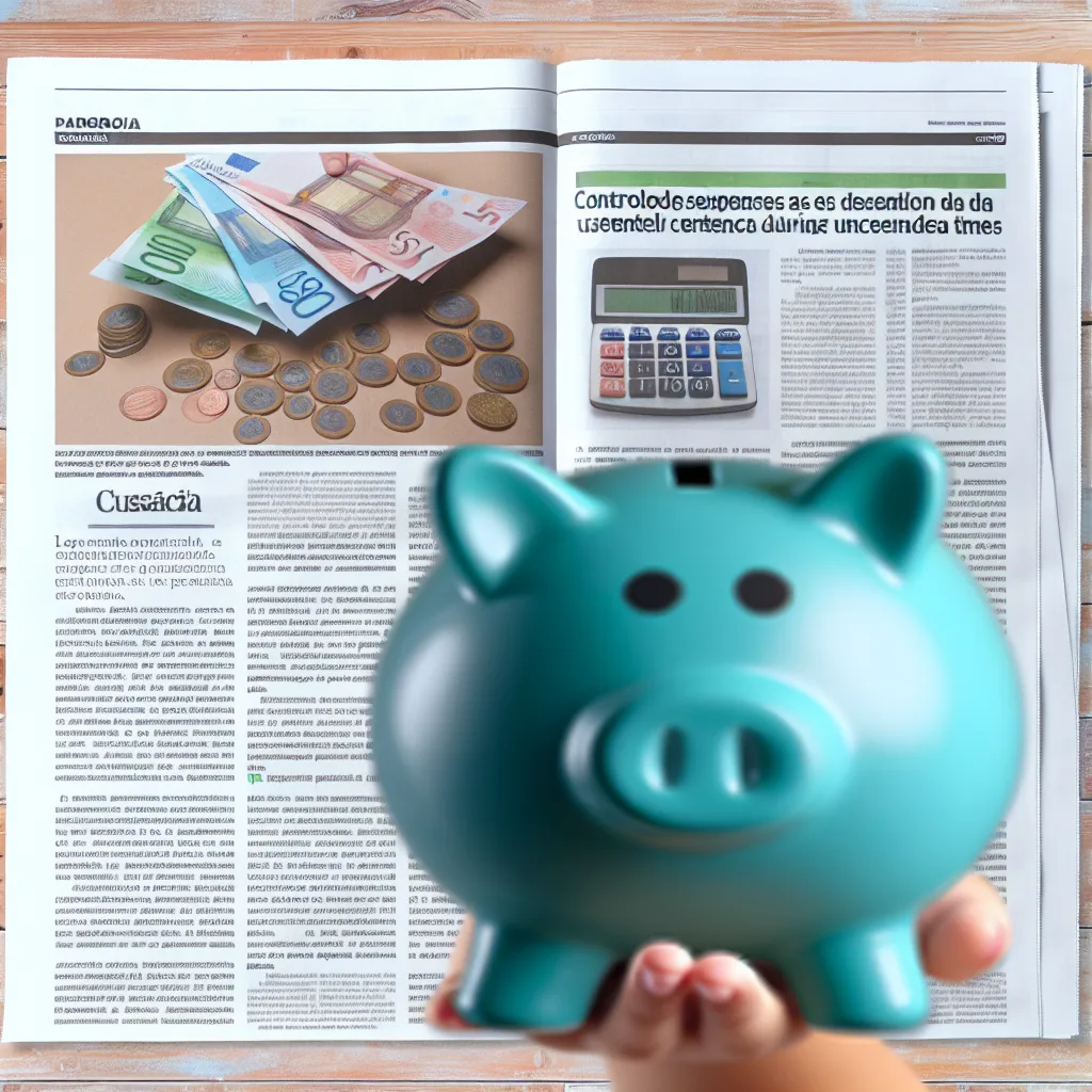 Remedios Economía aconseja: "Controla tus gastos y ahorra para imprevistos en tiempos de incertidumbre económica".