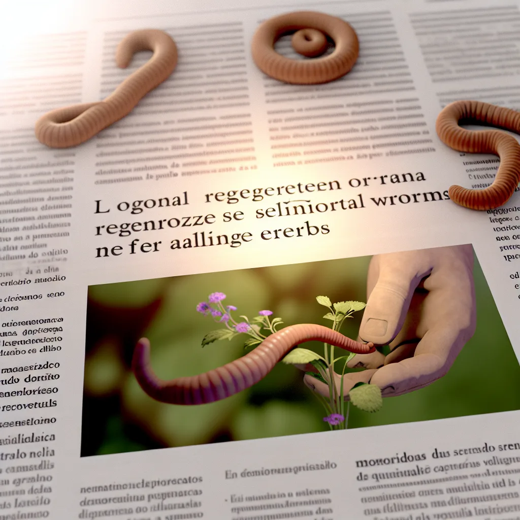 ¿La regeneración de órganos con gusanos inmortales? ¿Y las hierbas curativas?